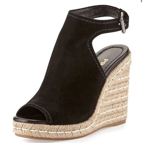 prada suede open toe espadrille|prada espadrilles sale.